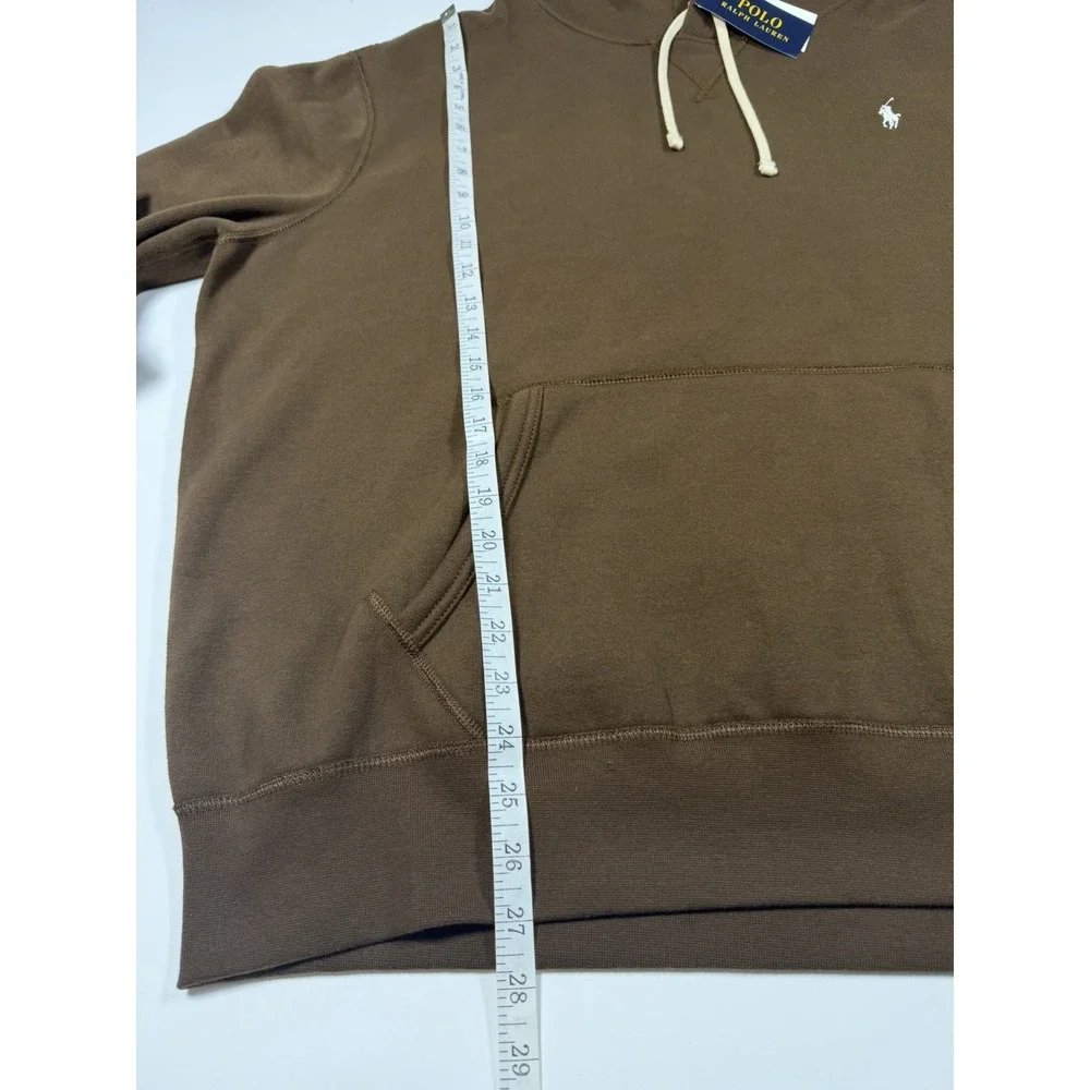 Polo Ralph Lauren Men's Size XL Brown Fleece Cotton Hoodie Pullover NWT $138